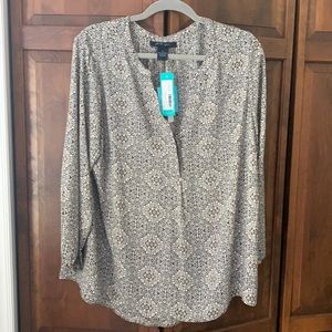 Stitch Fix Faith + Zoe Split Neck Blouse